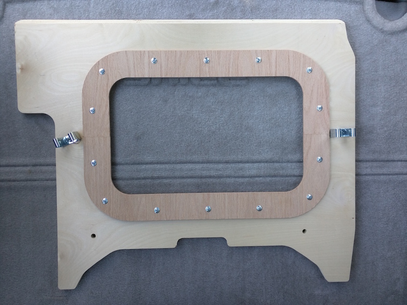 Bottom view of the wooden platform.